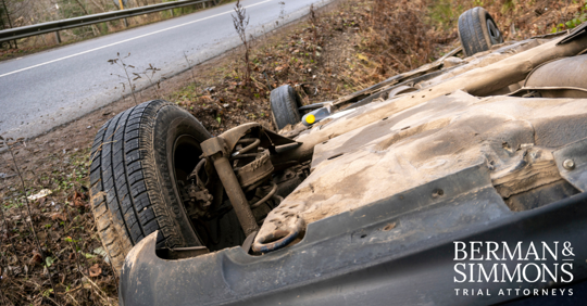 Image of car that rolled over