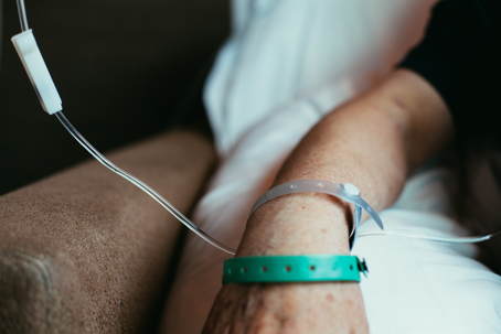 Patient receiving chemotherapy