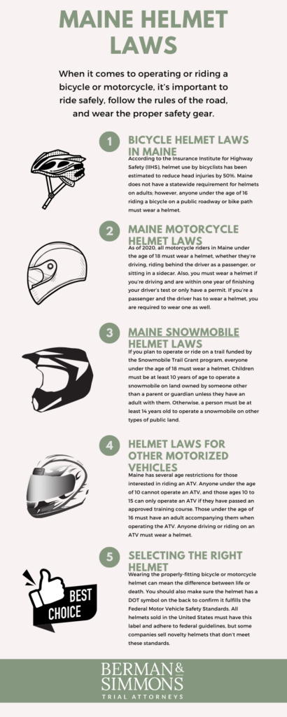 maine-helmet-laws-bicycle-motorcycle-snowmobile-motorized-vehicles