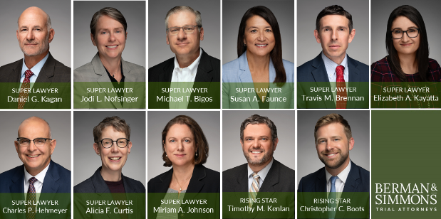 Nine Berman & Simmons Lawyers Included in Super Lawyers List, Two Earn Rising Star Awards
